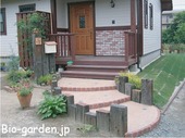 枕木を使ってカントリー調に　　　　【久留米市　Ｋ邸】